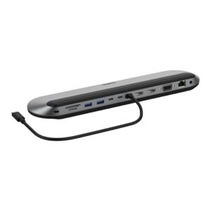 Belkin Connect Universal USB-C 11-in-1 Pro Dock+USB-C Cable(13.7')- Grey(INC014b