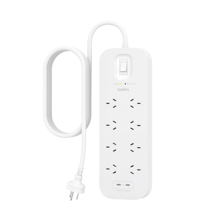 Belkin Surge Pro 8-Outlet Surge Protector With Dual USB-C Ports (SRB004AU2M) - H