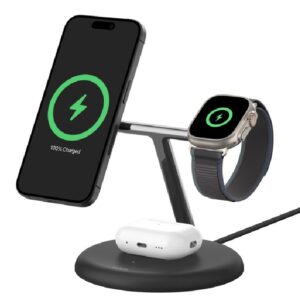 Belkin BoostCharge Pro 3-in-1 Magnetic Qi2 Wireless Charging Stand + 36W Wall Ch