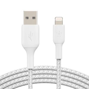 Belkin BoostCharge Braided Lightning to USB-A Cable (2M) - White (CAA002bt2MWH)