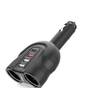 (LS)mbeat® Gorilla Power Four Port USB-C PD & QC3.0 Car Charger with Cigar Ligh
