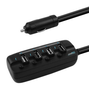 (LS) mbeat® 4 Ports USB Rapid Car Charger - 40W Rapid Smart Charger/Individual
