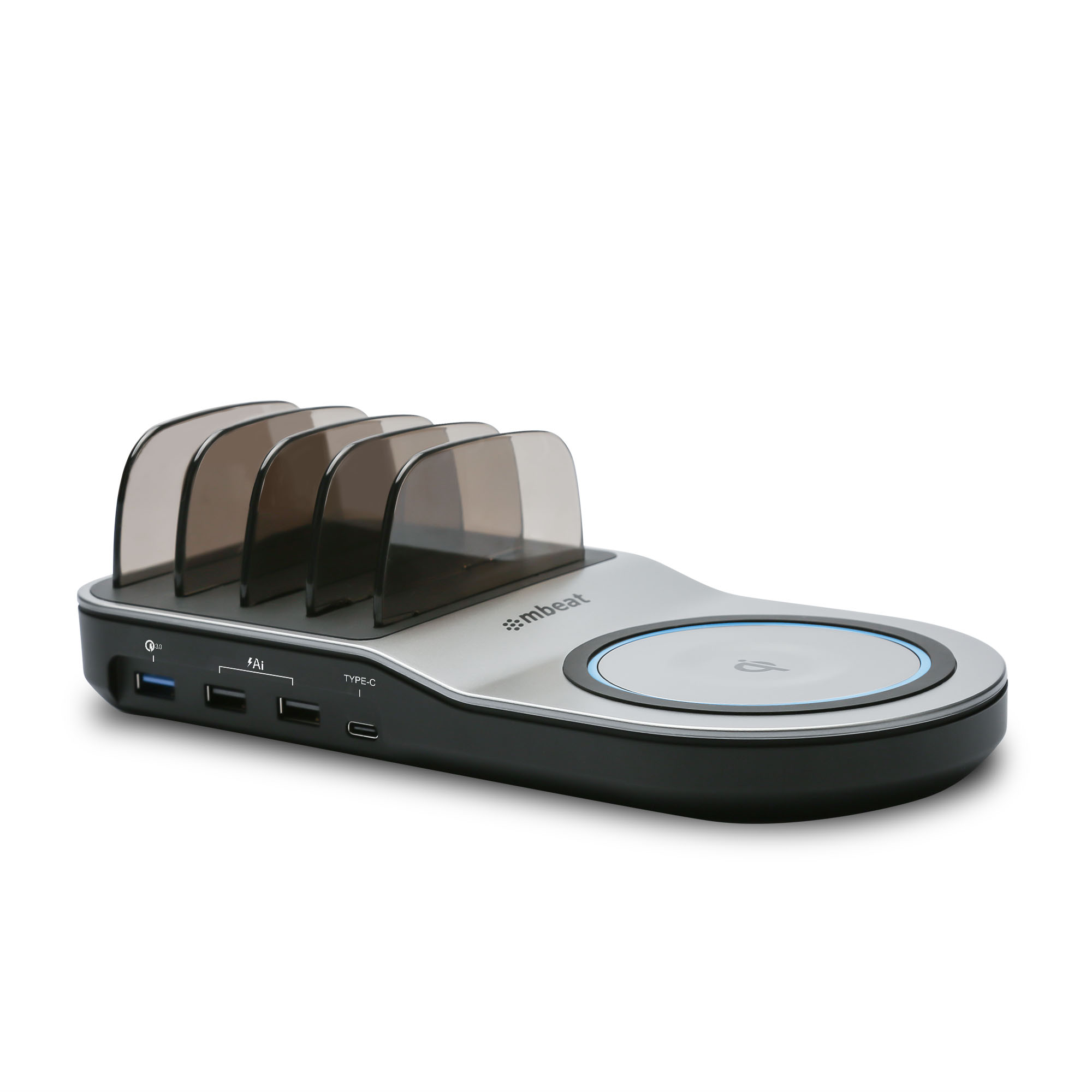 (LS) mbeat® Gorilla Power 50W Qi Certified Multi-Device USB & Wireless Charging