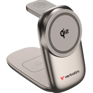 Verbatim 3 in 1 Wireless Docking Qi2 Certified