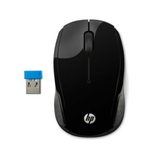 HP 200 Wireless Mouse Radio Frequency USB Optical 3 Button 1000 dpi 2xAAA Up to