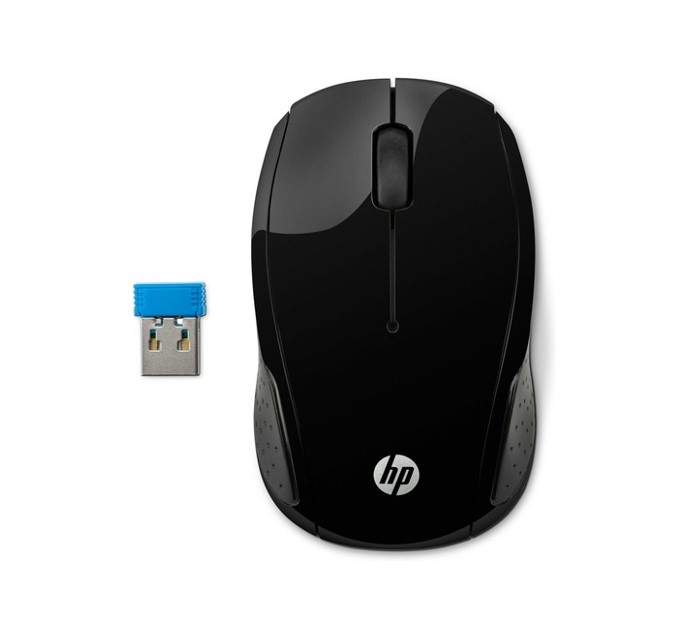HP 200 Wireless Mouse Radio Frequency USB Optical 3 Button 1000 dpi 2xAAA Up to