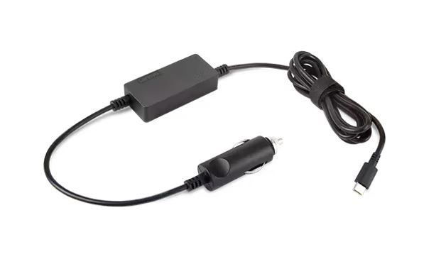 LENOVO 65W USB-C DC Travel Adapter Laptop Car Charger 1.8m Cable 140g Lightweigh