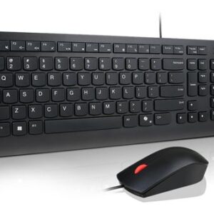 LENOVO Universal Wired USB Keyboard Mouse Combo Adjustable Tilt Leg Spill Resist