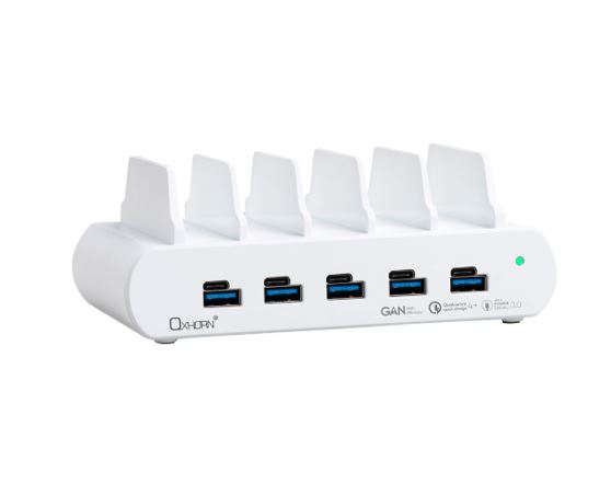 Oxhorn PoverDelivery150W 5 Port (A+C) Fast Charging Dock with build-in rack5 Por