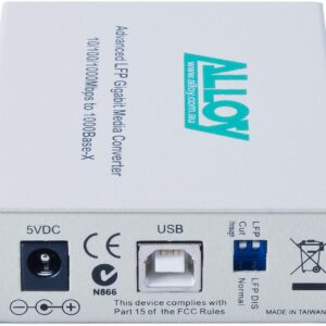 Alloy GCR2000ST 10/100/1000Base-T to Gigabit Fibre (ST) Converter with LFP via F