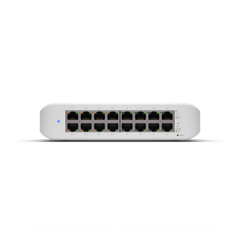 16x GbE RJ45 Ports