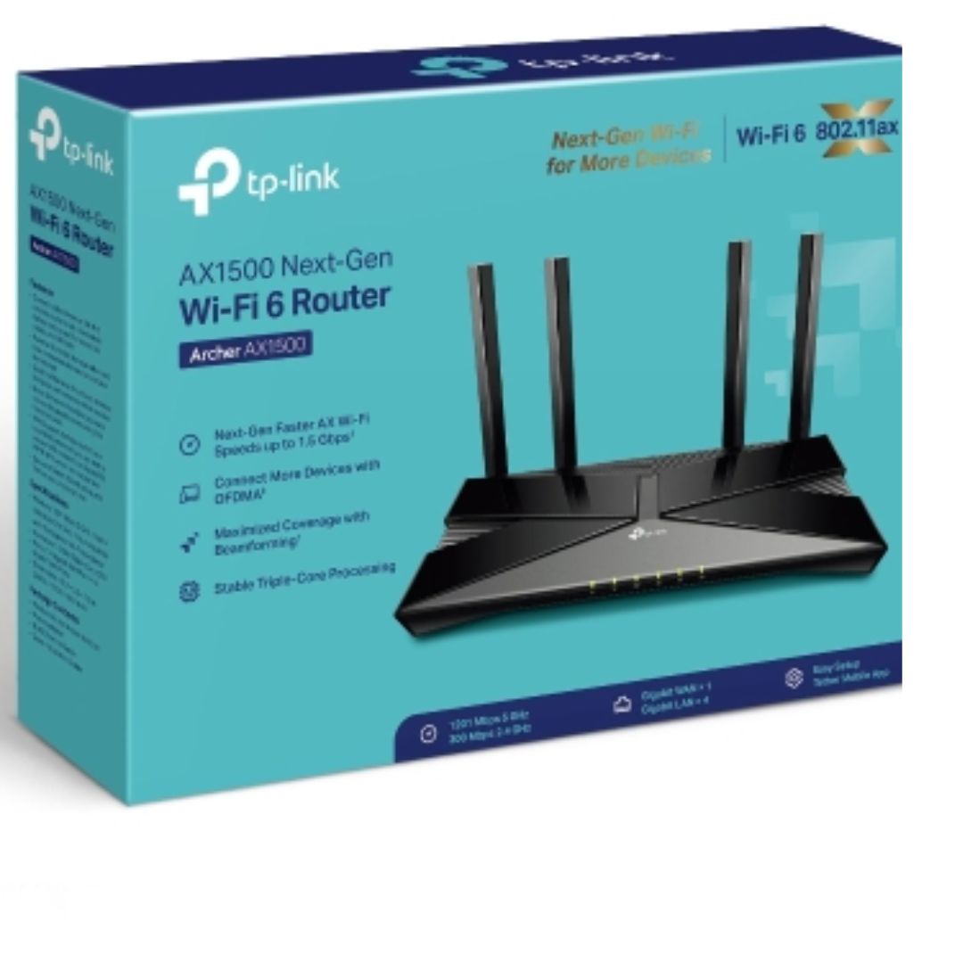 (CH)TP-Link Archer AX1500 AX1500 Wi-Fi 6 Router (802.11ax) Router 4x Gigabit Por