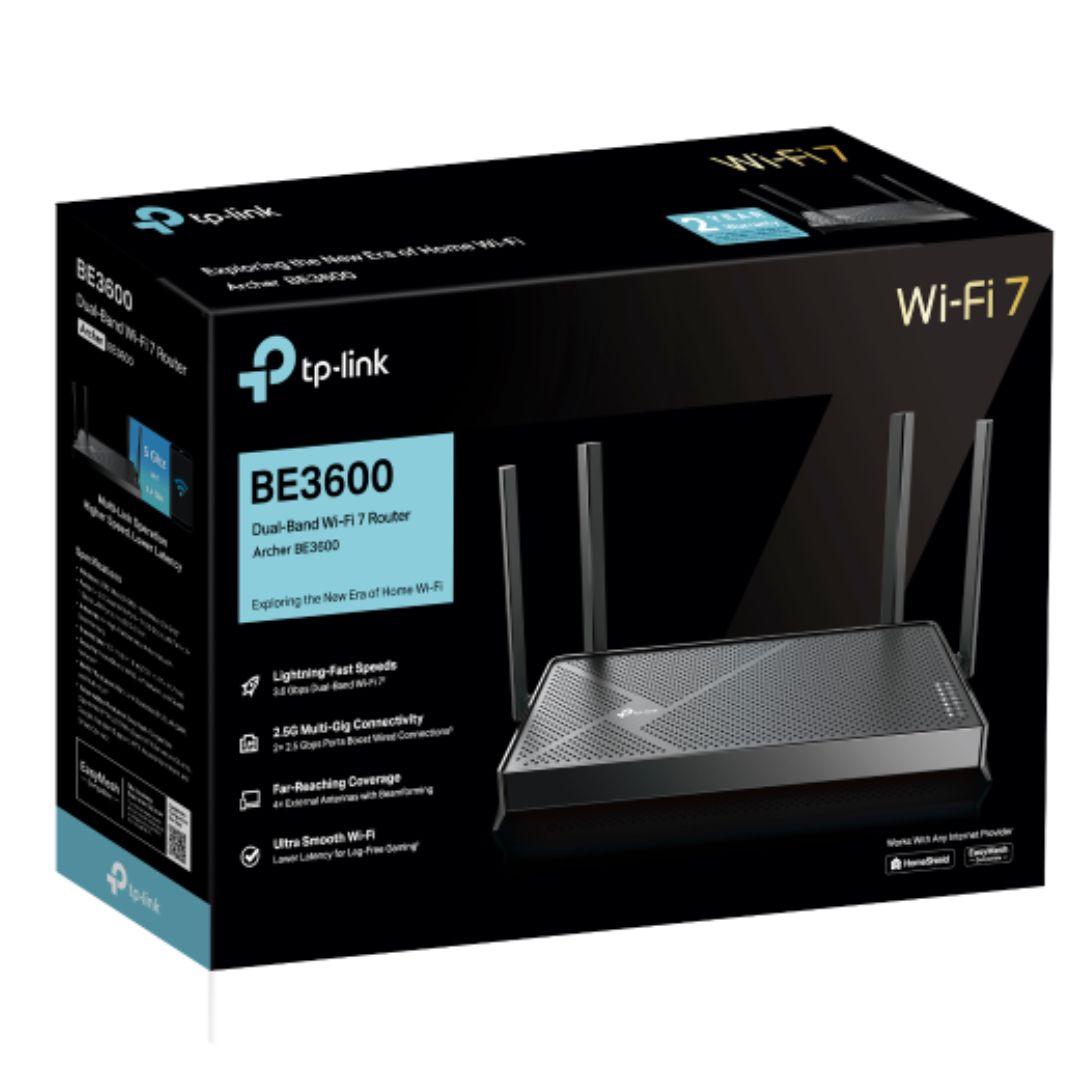 TP-Link Archer BE3600 BE3600 Dual-Band Wi-Fi 7 Router (WIFI7) 1148 Mbps at 2.4 G