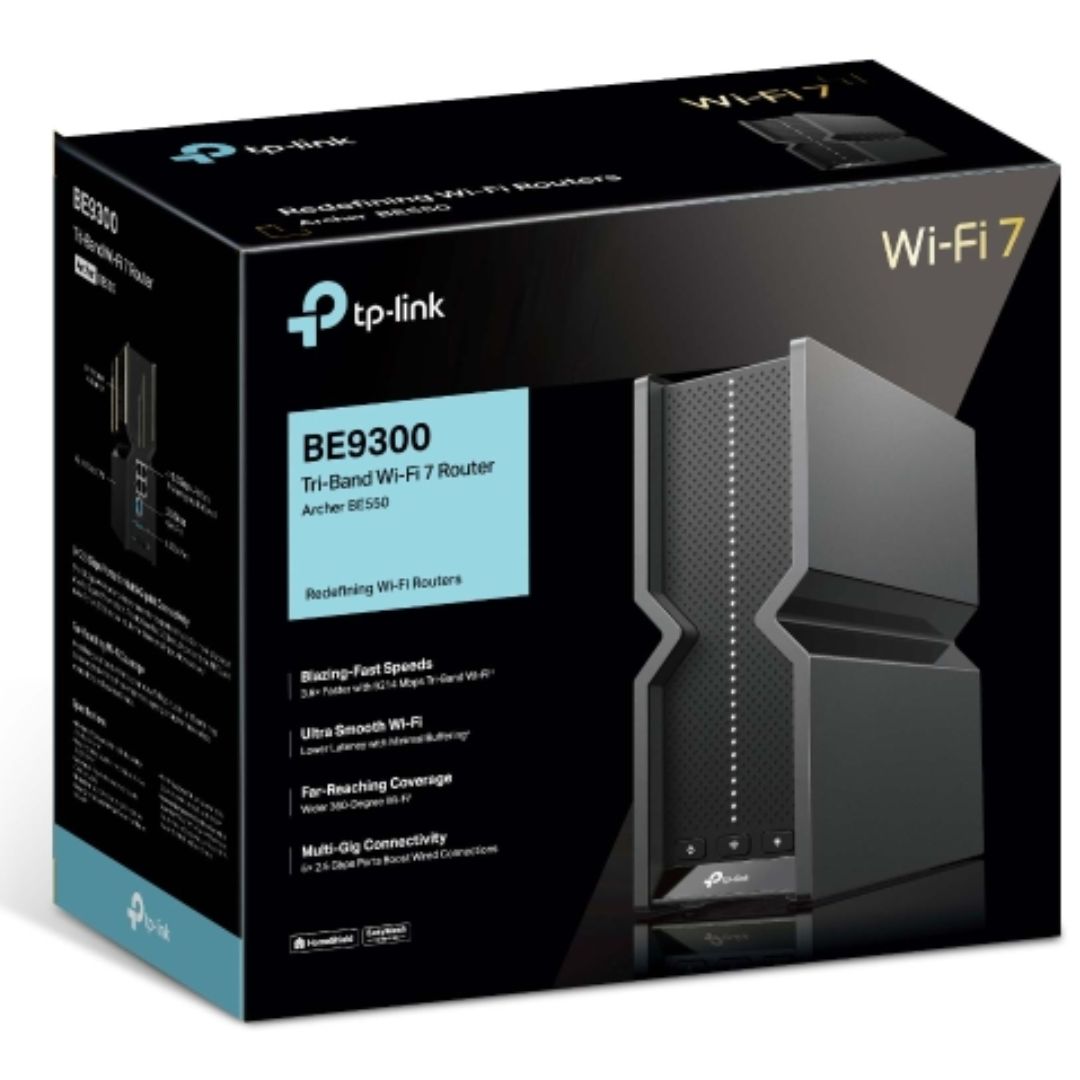 TP-Link Archer BE550 V2 BE9300 Wi-Fi 7 Tri-Band Router 688 Mbps at 2.4 GHz + 288