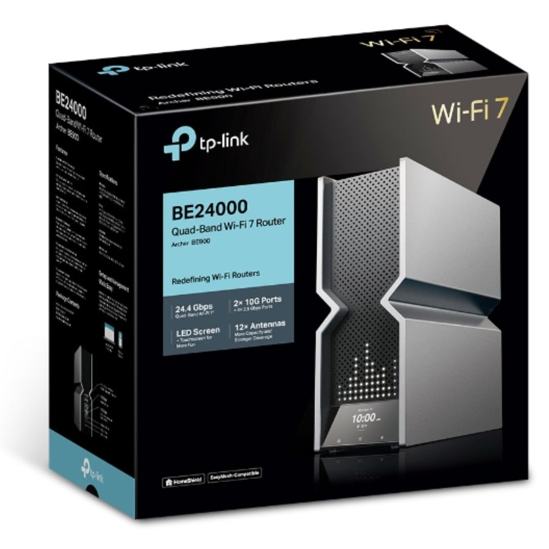 TP-Link Archer BE900 BE24000 Quad-Band Wi-Fi 7 Router (WIFI7) 1376 Mbps at 2.4 G