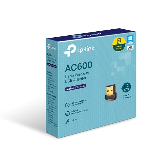 TP-Link Archer T2U Nano AC600 Nano Dual Band Wi-Fi USB Adapter