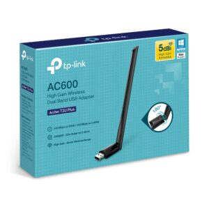 TP-Link Archer T2U Plus AC600 High Gain Wi-Fi Dual Band USB Adapter