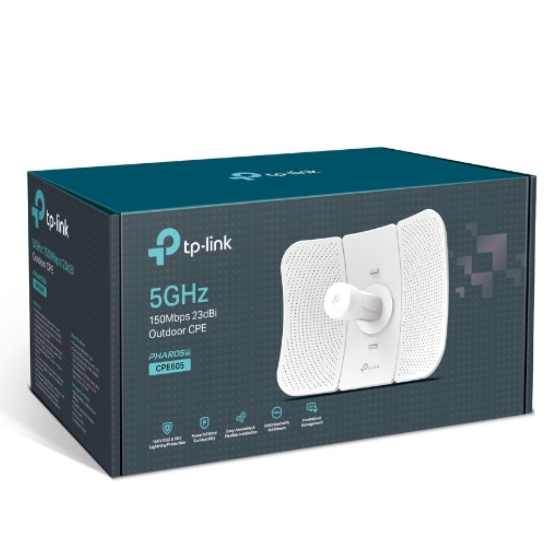 (E)TP-Link CPE605 5GHz 150Mbps 23dBi Outdoor CPE High-gain Directional Cassegrai