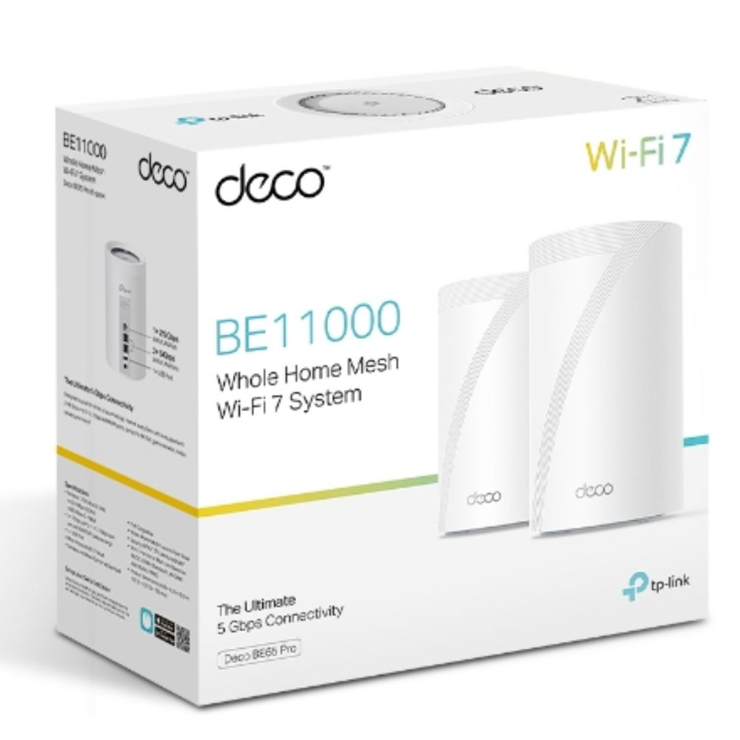 ((AMAZON ONLY))TP-Link Deco BE65 Pro(2-pack) BE11000 Whole Home Mesh WiFi 7 Syst