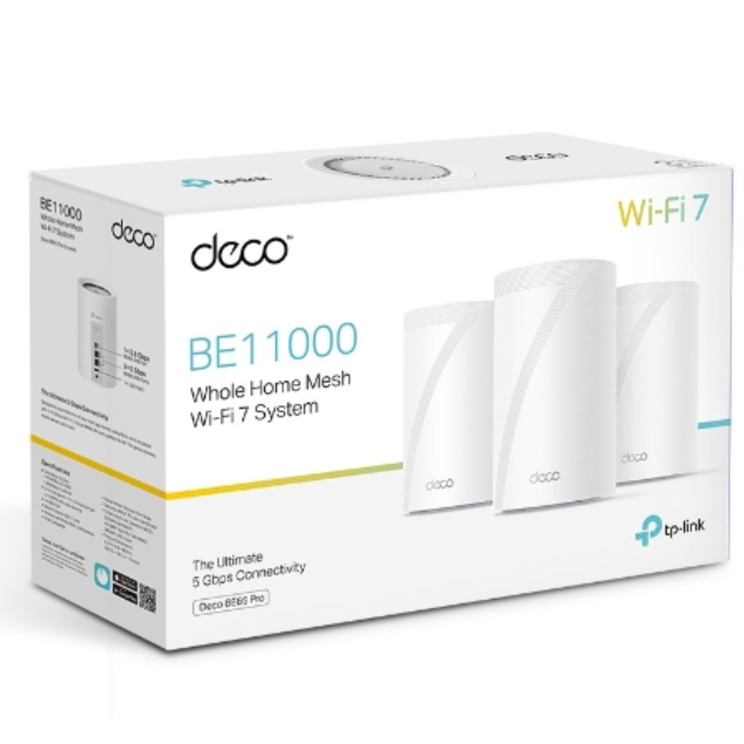 ((AMAZON ONLY))TP-Link Deco BE65 Pro(3-pack) BE11000 Whole Home Mesh WiFi 7 Syst