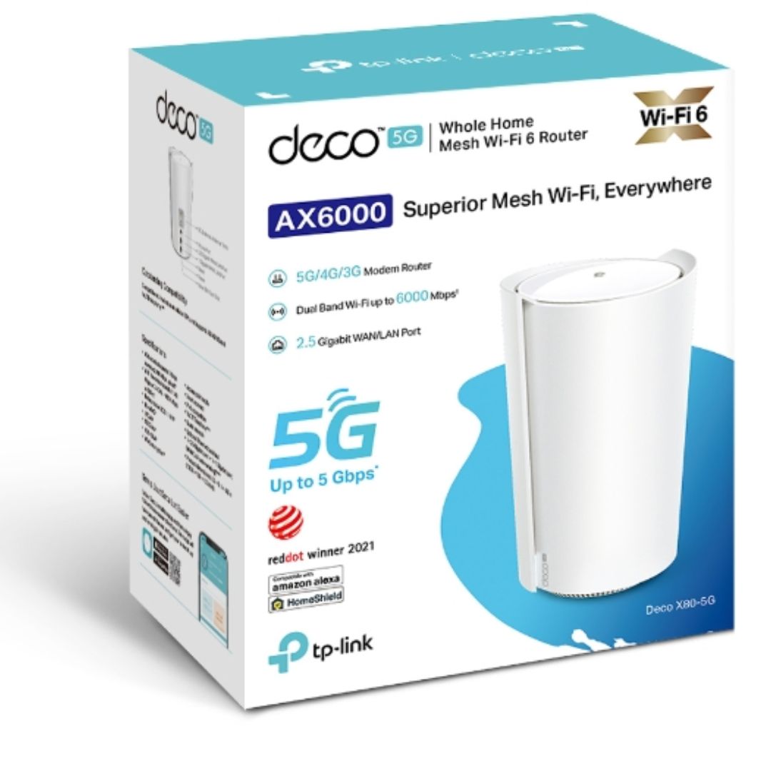 (E)(CH)TP-Link Deco X80-5G(1-pack) 5G AX6000 Whole Home Wi-Fi 6 Gateway