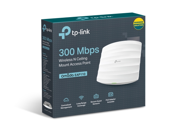 TP-Link EAP110 Omada 300Mbps Wireless N300 Ceiling Mount Access Point 1x1Gbps RJ