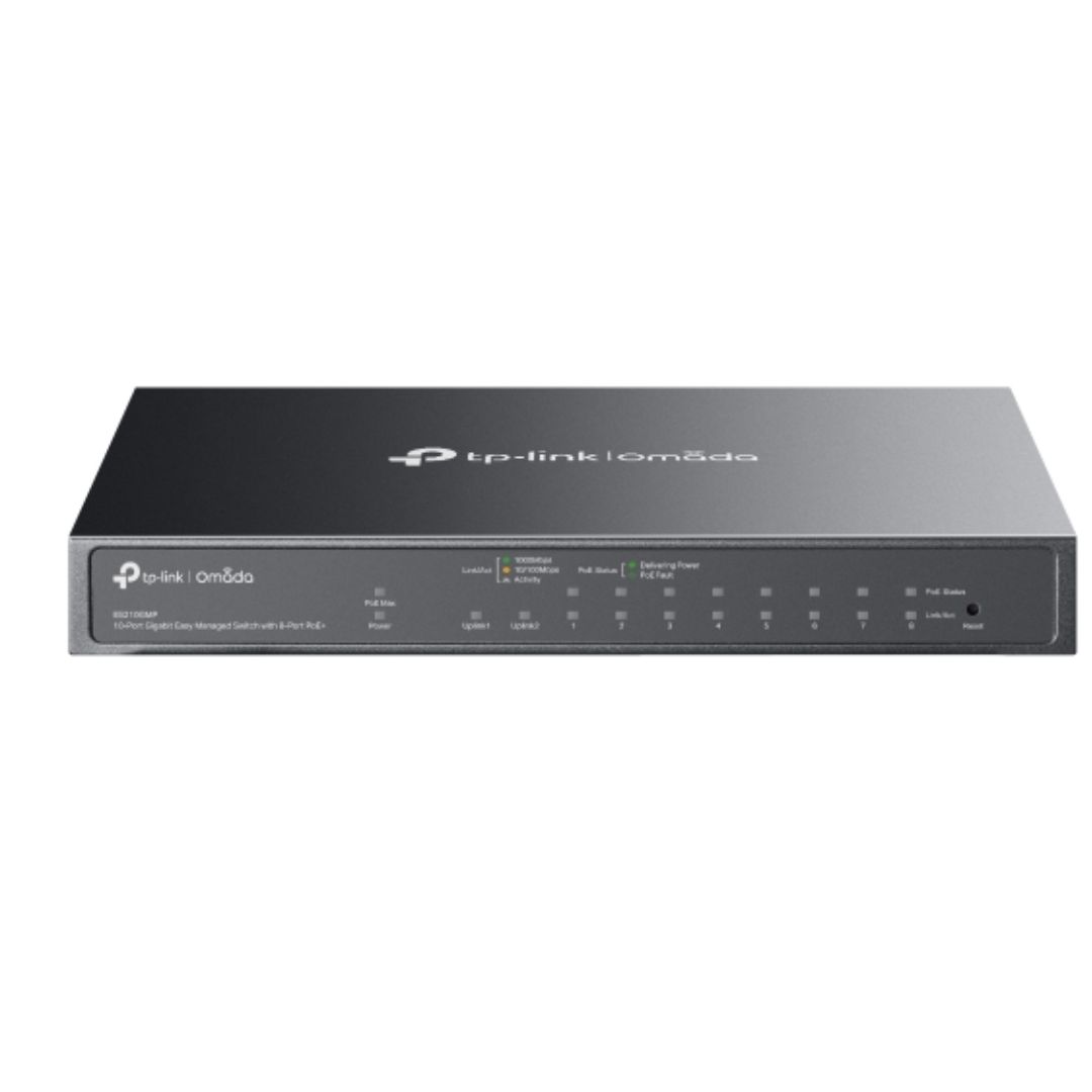 (CH)TP-Link ES210GMP Omada 10-Port Gigabit Easy Managed Switch with 8-Port PoE+