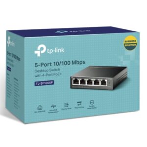 (CH)TP-Link TL-SF1005P 5-Port 10/100Mbps Desktop Switch with 4-Port PoE 67W IEEE