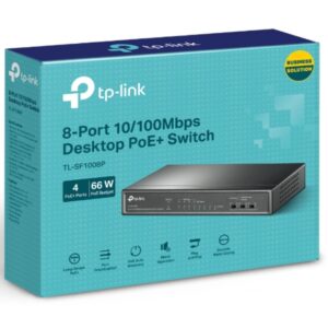 TP-Link TL-SF1008P 8-Port 10/100Mbps Desktop Unmanaged Switch 4-Port PoE 57W IEE