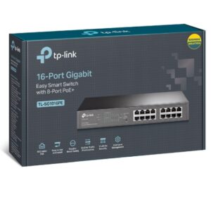 TP-Link TL-SG1016PE 16-Port Gigabit Easy Smart Switch 8-Port PoE+ Rack Mountable