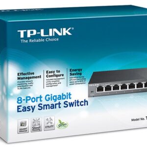 TP-Link TL-SG108E 8-Port Gigabit Easy Smart Switch Provides network monitoring