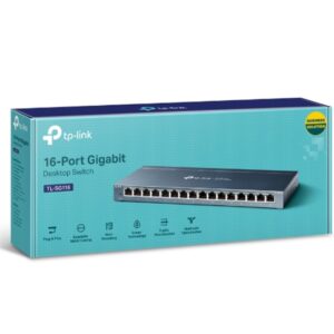TP-Link TL-SG116 16-Port Gigabit Unmanaged Desktop/Wall Mounting Switch 32Gbps C