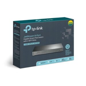 TP-Link SG2210P 8-Port Gigabit Smart PoE Switch with 2 SFP Slots L2/L3/L4 QoS an
