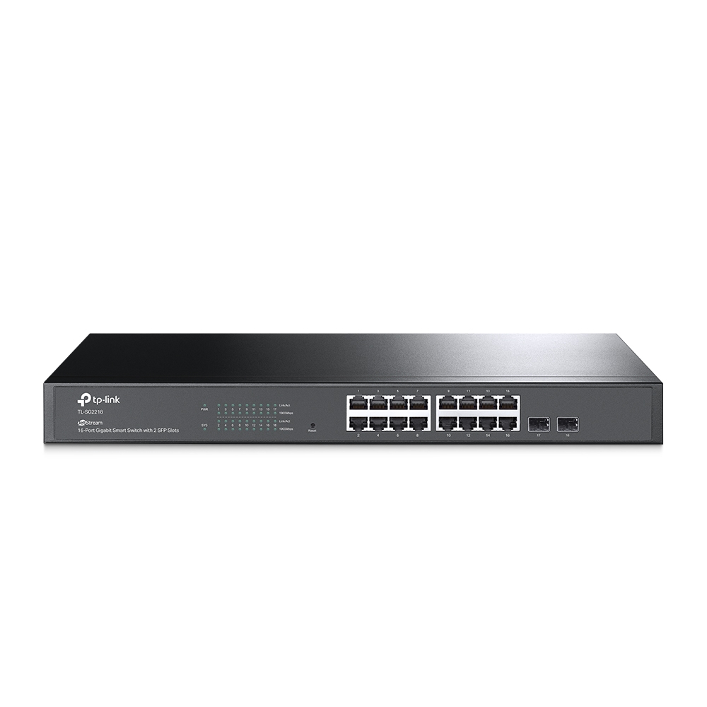 TP-Link SG2218 JetStream 16-Port Gigabit Smart Switch with 2 SFP Slots