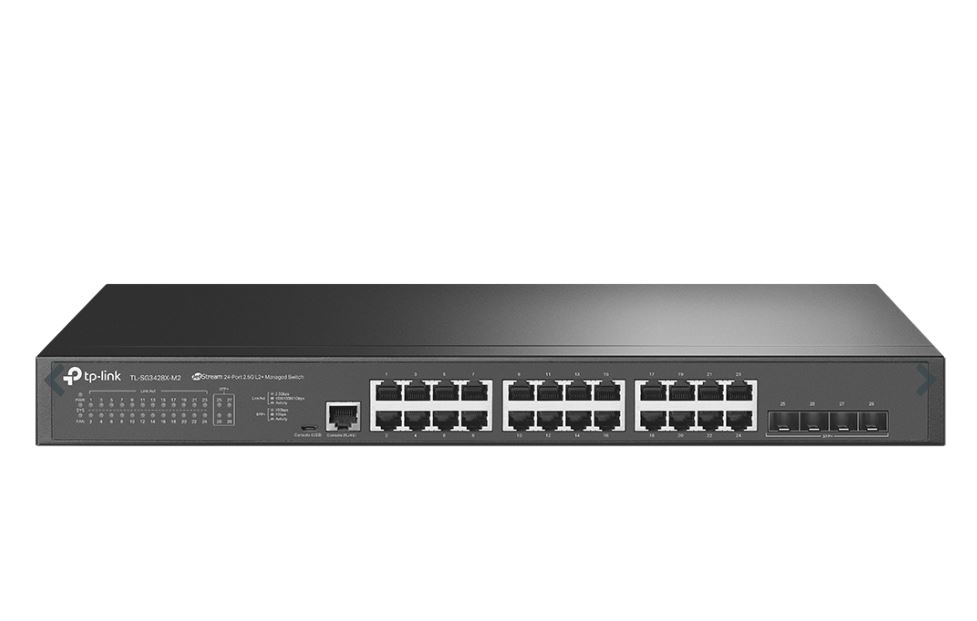 TP-Link SG3428X-M2 Omada 24-Port 2.5GBASE-T L2+ Managed Switch with 4 10GE SFP+