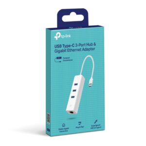 TP-Link UE330C USB 3.0 Type-C to Gigabit Ethernet Network Adapter with 3-Port US