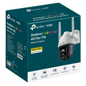 (E)TP-Link VIGI 4MP C540-4G(4mm) Outdoor Full-Color 4G Pan Tilt Network Camera