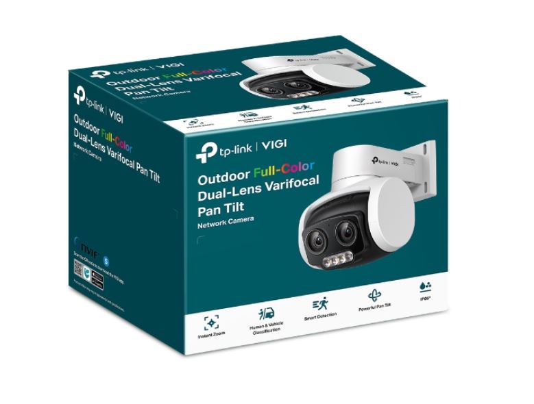 TP-Link VIGI 4MP C540V Outdoor Full-Color Dual-Lens Varifocal Pan Tilt Network C