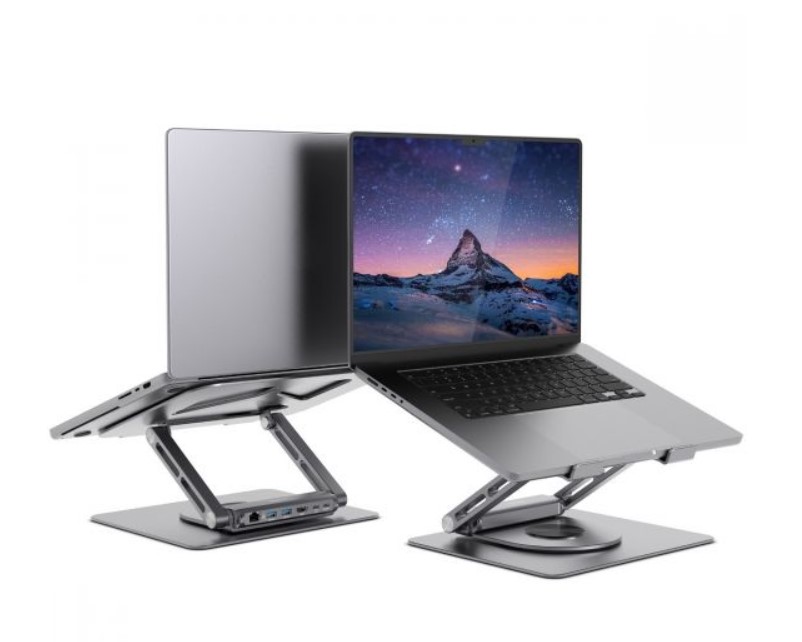 mbeat® Stage S12 Rotating Laptop Stand with USB-C Docking Station Flexible Ergo