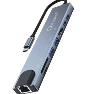Oxhorn SuperSpeed 8-in-1 USB C to HDTV Adapter Hub 1xHDMI 4K 1xEtherne LAN 2 xUS