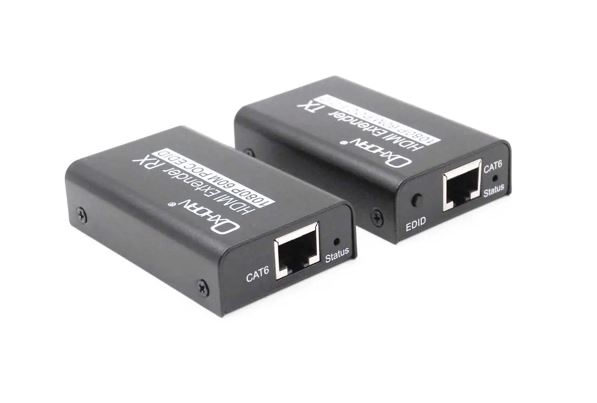 Oxhorn HDMI Extender over Ethernet 1080p HDCP 1.2 FHD up to 60m with PoE functio