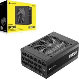 Corsair HX1500i Fully Modular Ultra-Low Noise Platinum ATX 1200 Watt PC Power Su