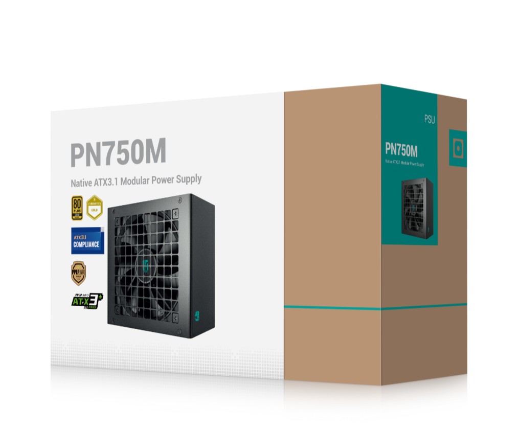 DeepCool PN750M Gamer Storm 80+ Gold Certified Fully Modular ATX Power Supply 12