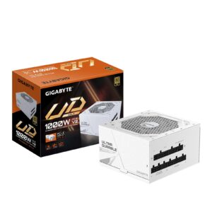 Gigabyte UD1000GM PG5 ICE 1000W ATX PSU Power Supply  80+ Gold >90% 120mm Fan Bl