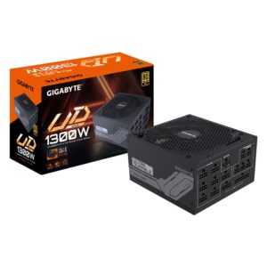 Gigabyte UD1300GM PG5 1300W ATX PSU Power Supply  80+ Gold >90% 140mm Fan Black