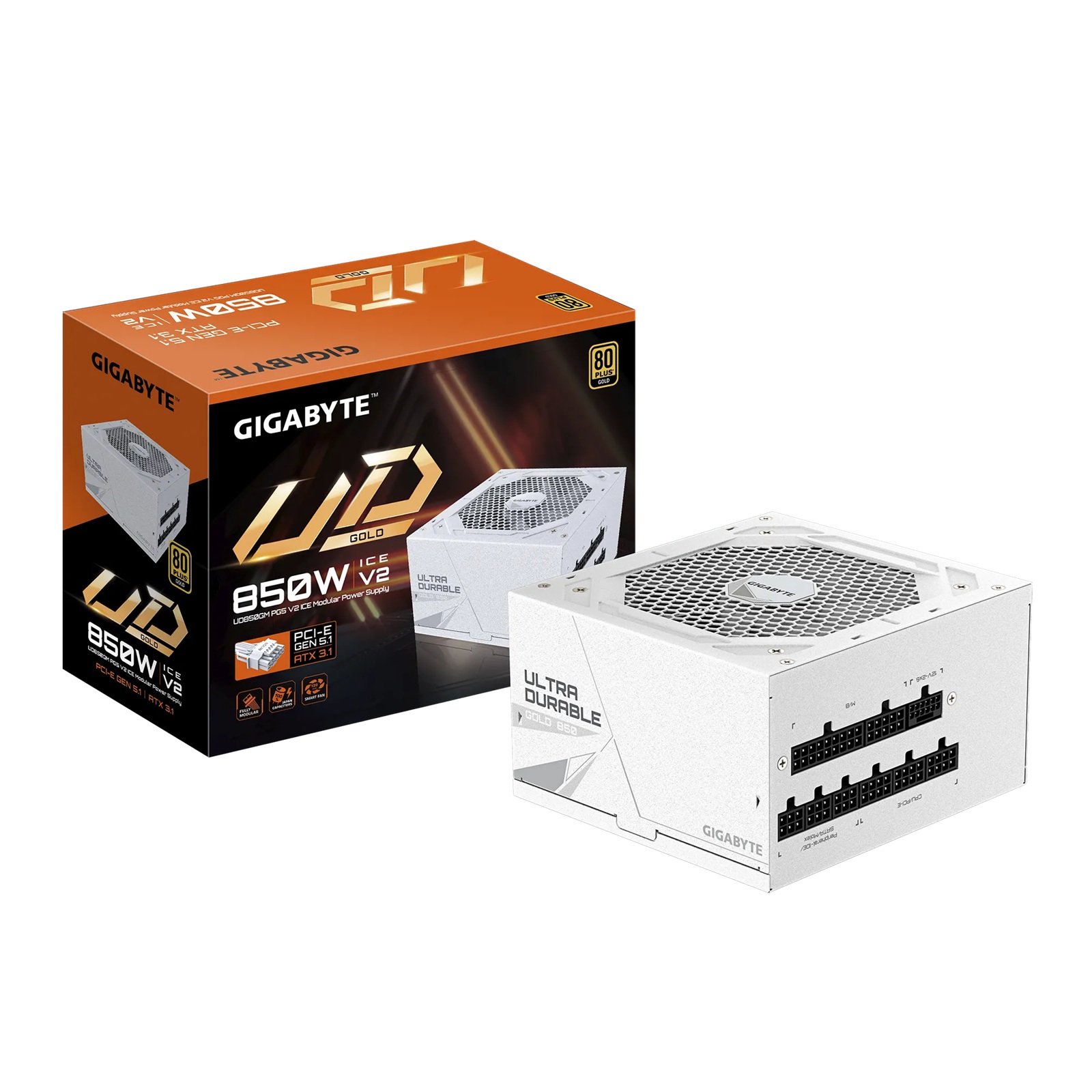 Gigabyte UD850GM PG5 850W ICE ATX PSU Power Supply 80 PLUS GOLD Fan Type 120mm