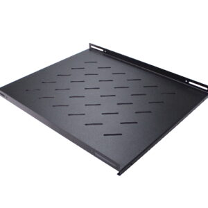 LDR Fixed 1U 550mm Deep Shelf Recommended for 19' 800mm Deep Cabinet - Black Met