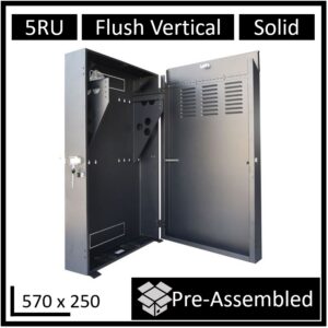 LDR Assembled 5U Flush Wall Mount Vertical Cabinet (570mm x 250mm) - 4U Rack For