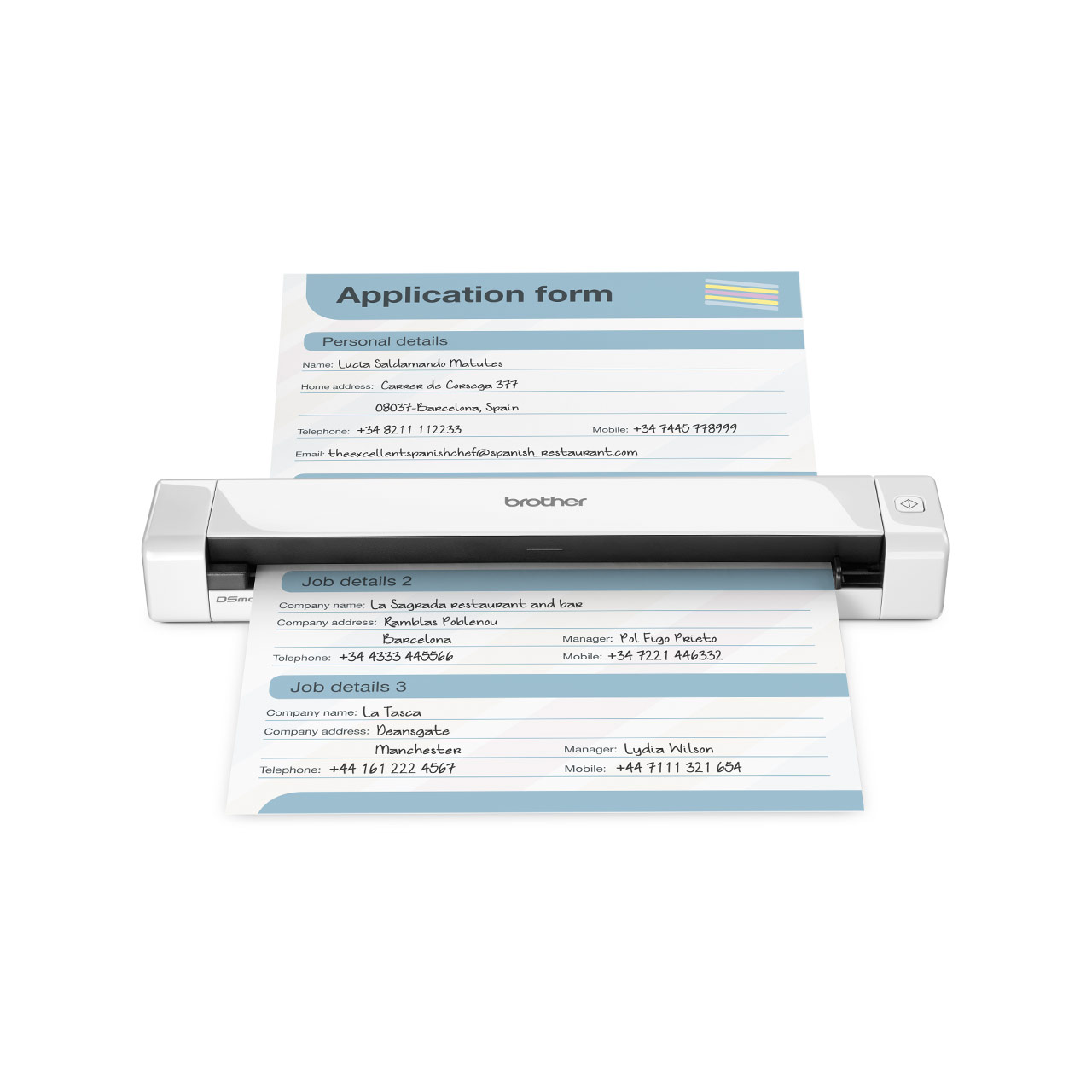 Brother DS-640 MOBILE DOCUMENT SCANNER 15 ppm Mono & Colour (300dpi) USB Bus Pow