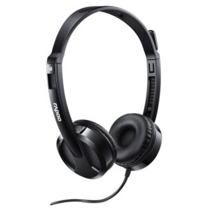 RAPOO H100 Wired Stereo Headsets - HD Voice Rotary Microphone Volume Adjustment